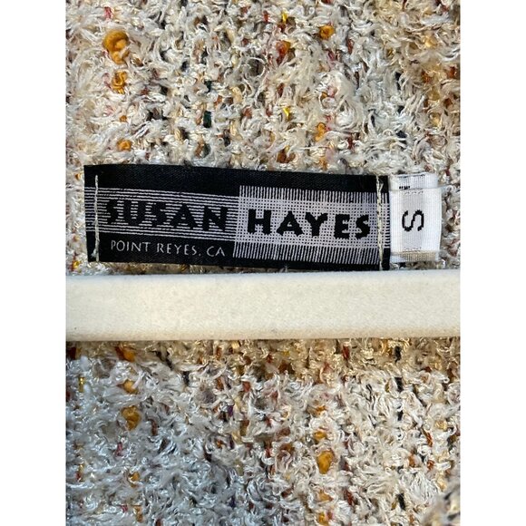 Vintage Susan Hayes Tweed Button-Up Jacket Size S Wool & Acrylic Blend Neutral S - Picture 3 of 6